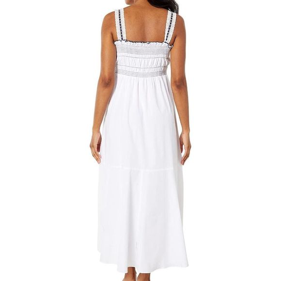 🌟🌟NWT 🌟🌟1.STATE™ Topstiched Smocked Bodice Maxi Dress - size L - Picture 2 of 8